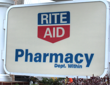 Rite Aid pharmacy sign upclose