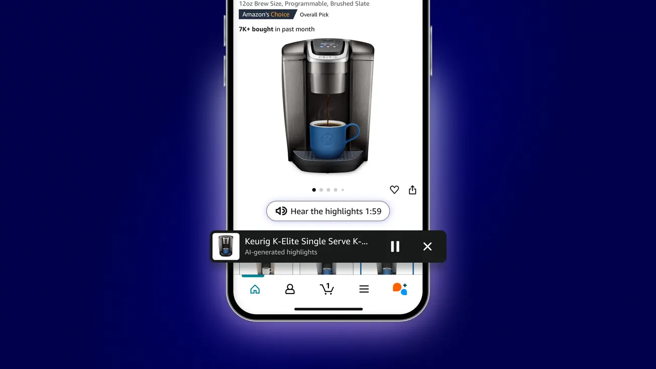 Amazon pilots AI audio summaries in shopping app