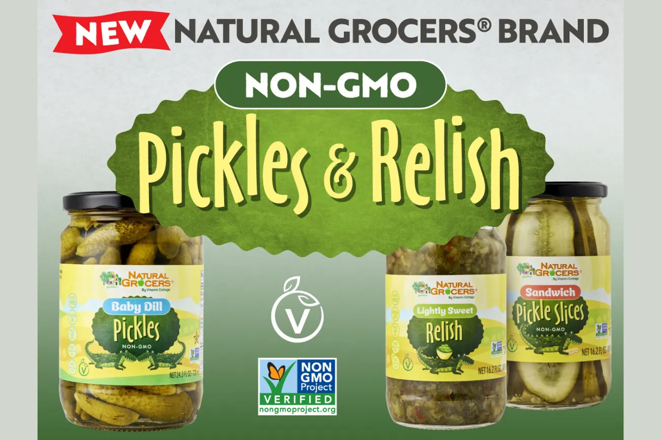 Natural Grocers adds crunch with three new non-GMO pickle and relish styles