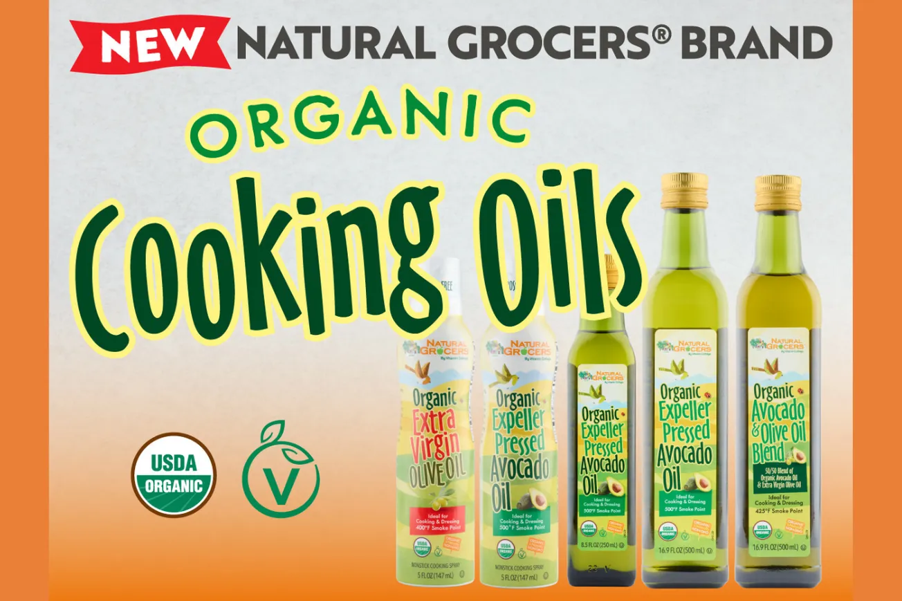 Natural Grocers adds five  organic cooking oils to private label