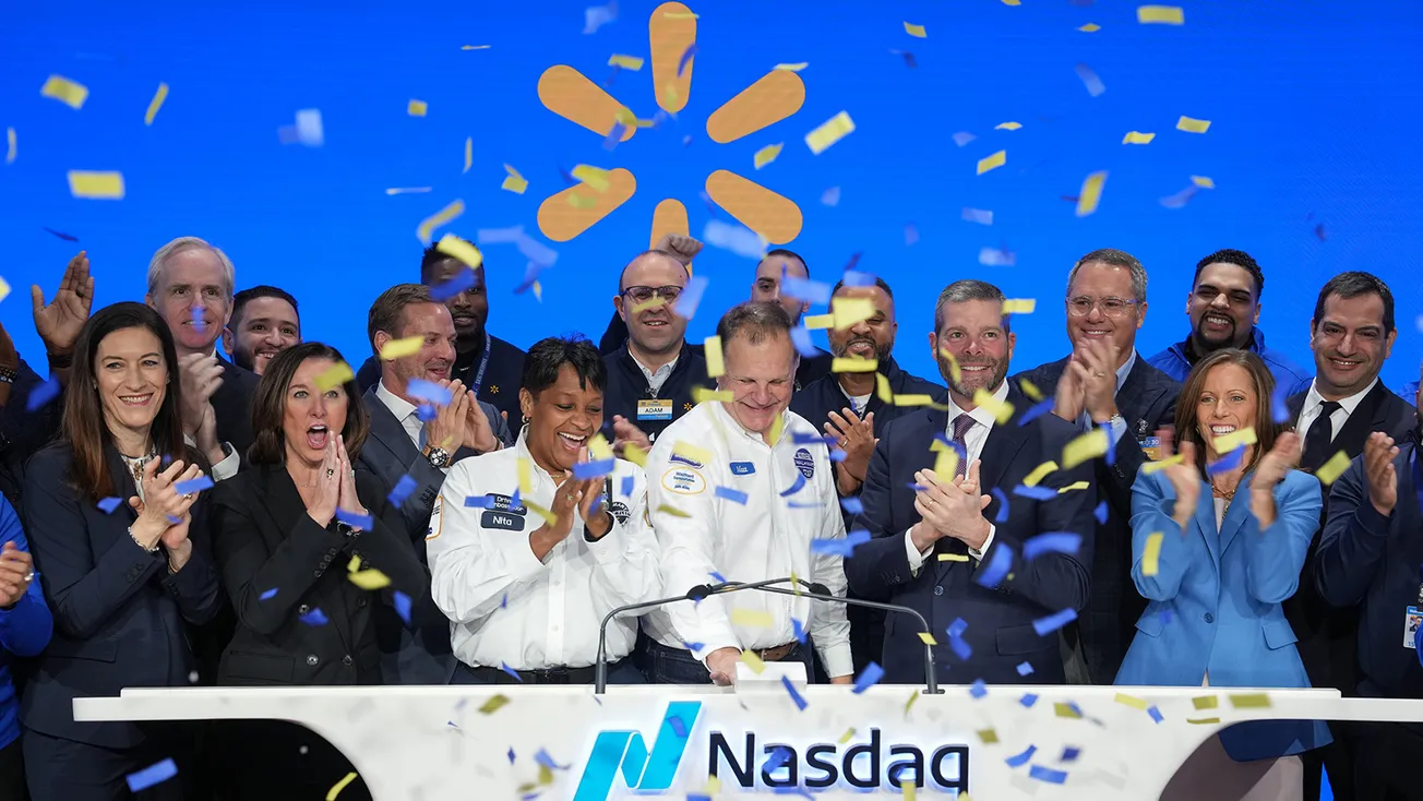 Walmart rings opening bell to launch Nasdaq listing