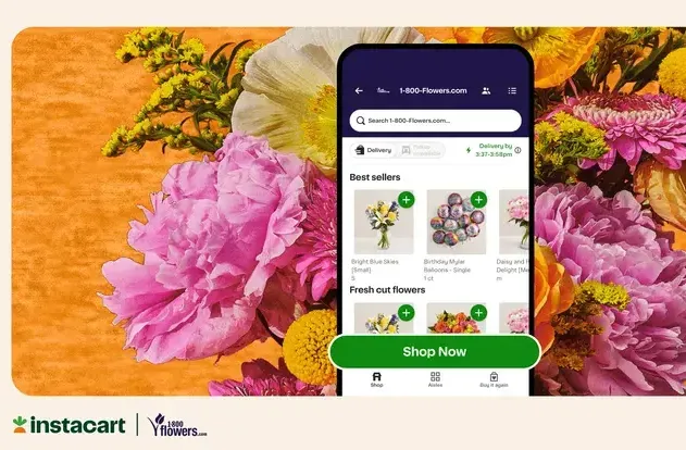 1-800-Flowers.com joins Instacart app