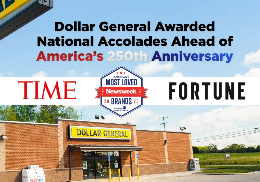 Dollar General earns national recognition ahead of America’s 250th Anniversary