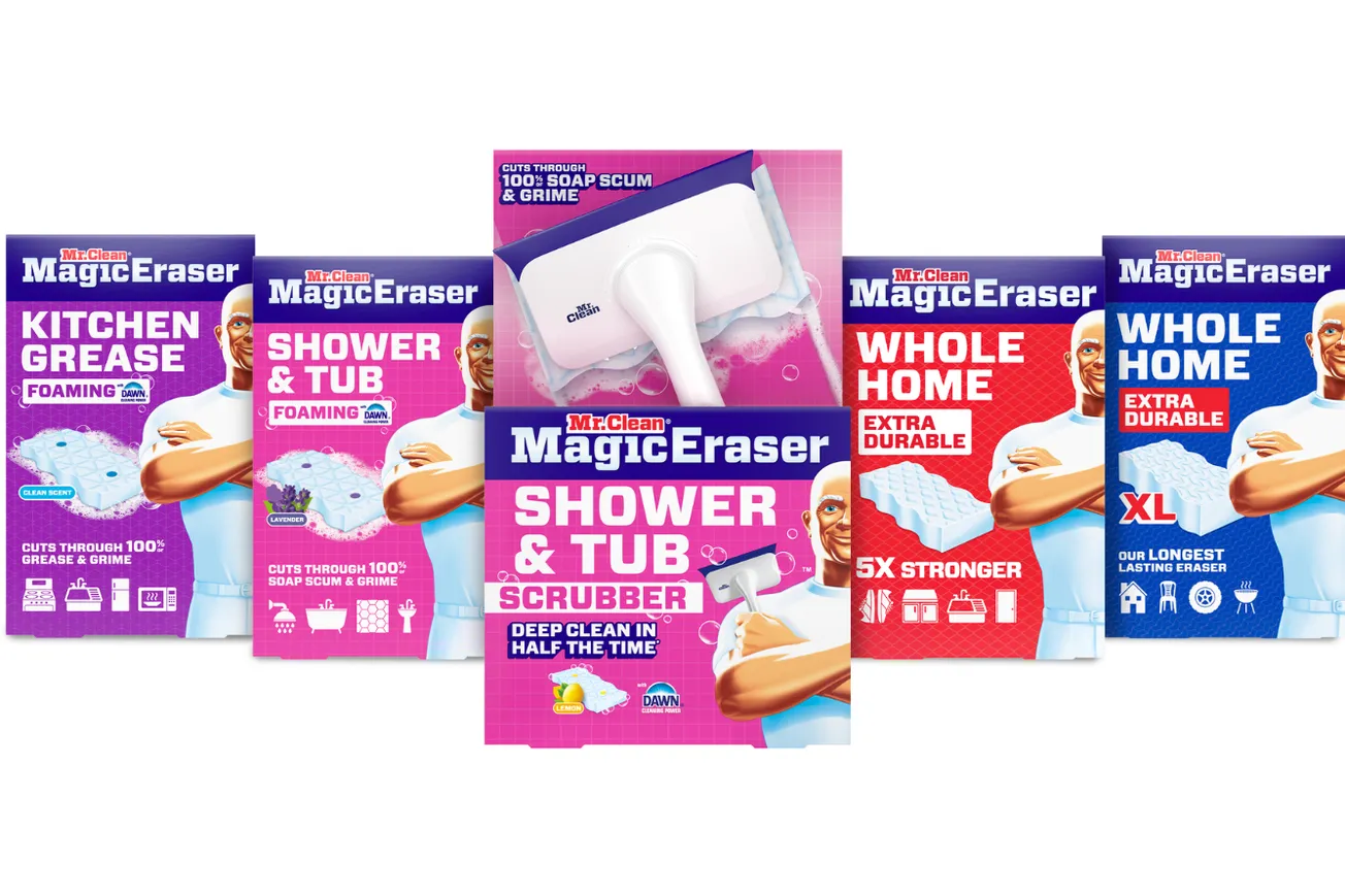 P&G broadens Gain and Mr. Clean Magic Eraser product ranges