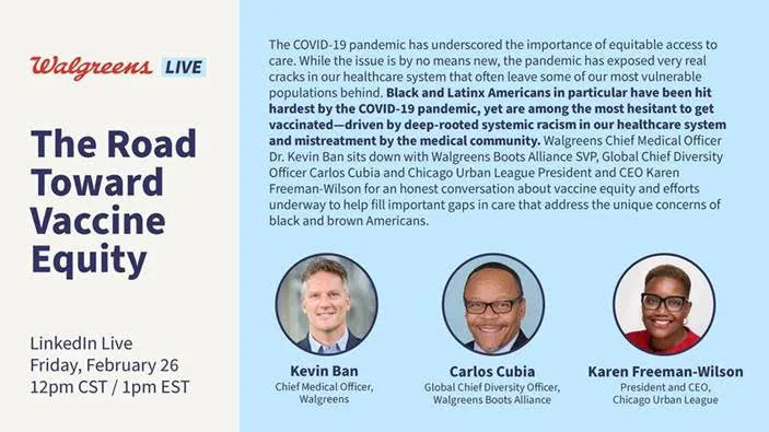 Walgreens event: Road toward vaccine equity